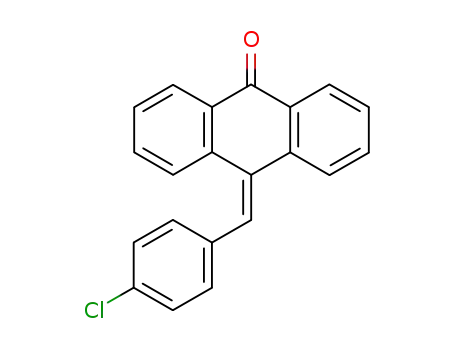 Molecular Structure of 14343-93-2 (9(10H)-Anthracenone, 10-[(4-chlorophenyl)methylene]-)