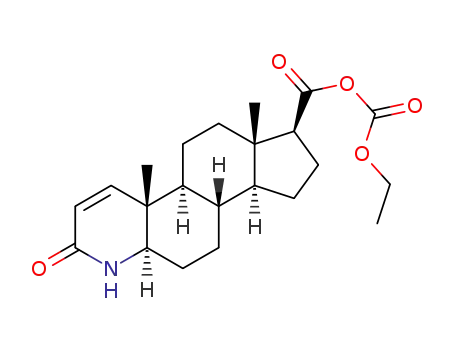 Molecular Structure of 1416955-22-0 ((5α,17β)-3-oxo-4-azaandrost-1-ene-17-(ethoxycarbonyl)carboxylate)