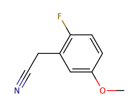 Molecular Structure of 672931-28-1 (5-Methoxy-2-fluorobenzyl cyanide)
