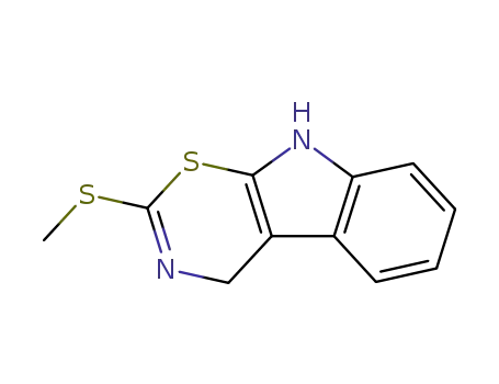Molecular Structure of 105748-58-1 (2-(methylsulfanyl)-4,9-dihydro[1,3]thiazino[6,5-b]indole)