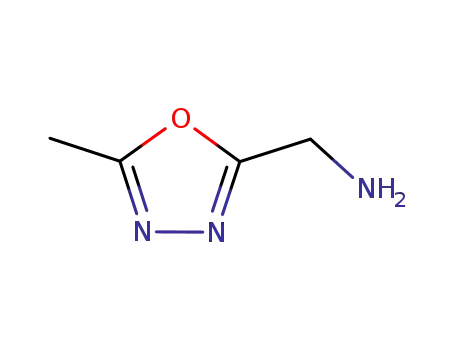 Molecular Structure of 125295-22-9 (C-(5-METHYL-[1,3,4]OXADIAZOL-2-YL)-METHYLAMINE)