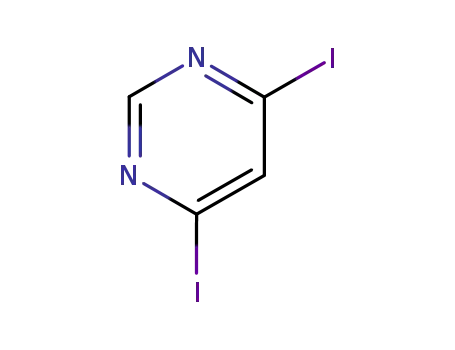 Molecular Structure of 19646-06-1 (4,6-DIIODOPYRIMIDINE)