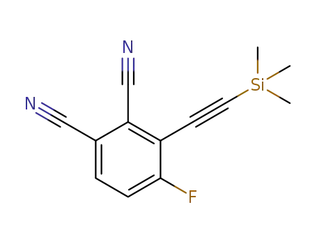 Molecular Structure of 1539314-94-7 (4-fluoro-3-((trimethylsilyl)ethynyl)phthalonitrile)