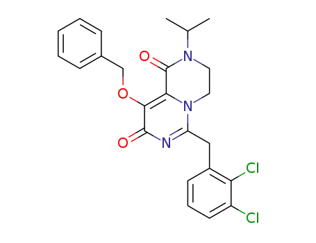 9-benzyloxy-6-(2,3-dichlorobenzyl)-2-isopropyl-3,4-dihydro-2H-pyrazino[1,2-c]pyrimidine-1,8-dione