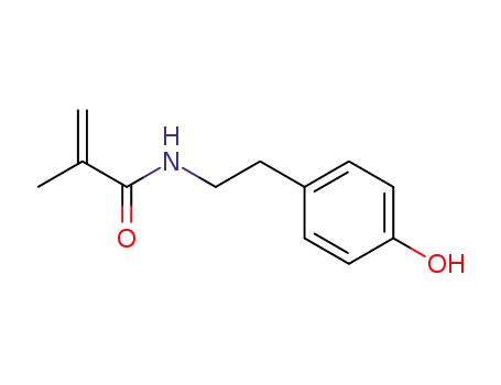 Molecular Structure of 37140-99-1 (Methacrylamide, N-(p-hydroxyphenethyl)-)