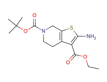 Molecular Structure of 193537-14-3 (2-AMINO-4,7-DIHYDRO-5H-THIENO[2,3-C]PYRIDINE-3,6-DICARBOXYLIC ACID 6-TERT BUTYL ESTER 3-ETHYL ESTER)