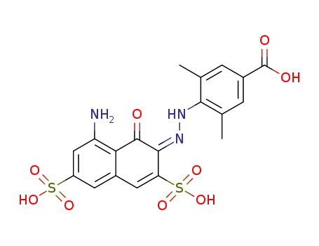 (E)-5-ammonio-3-(2-(4-carboxy-2,6-dimethylphenyl)hydrazono)-4-oxo-3,4-dihydronaphthalene-2,7-disulfonate