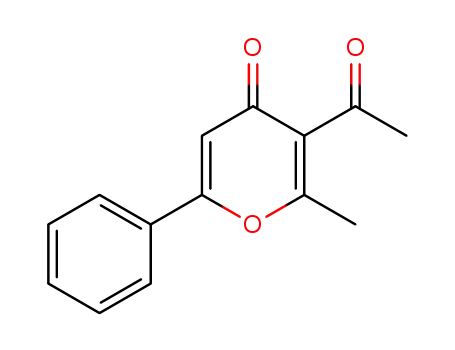 Molecular Structure of 10037-18-0 (3-Acetyl-2-methyl-6-phenyl-4H-pyran-4-one)