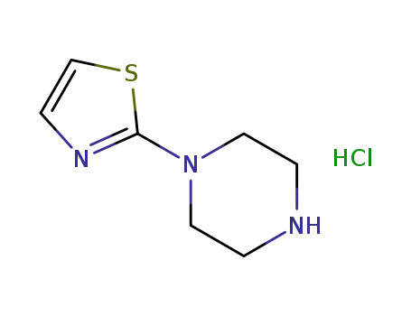 Molecular Structure of 209733-13-1 (1-(2-Thiazolyl)piperazine hydrochloride)