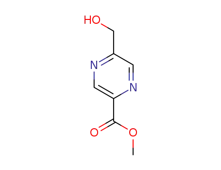 Molecular Structure of 1262803-64-4 (methyl 5-(hydroxymethyl)pyrazine-2-carboxylate)