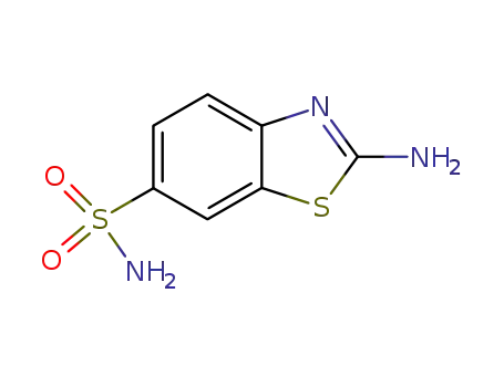 Molecular Structure of 18101-58-1 (2-Amino-1,3-benzothiazole-6-Sulfonamide)