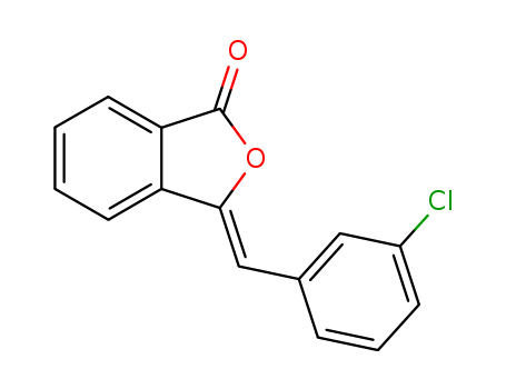 Molecular Structure of 105279-17-2 (1(3H)-Isobenzofuranone, 3-[(3-chlorophenyl)methylene]-, (3Z)-)