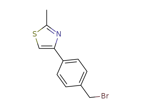 Molecular Structure of 857283-95-5 (4-[4-(BROMOMETHYL)PHENYL]-2-METHYL-1,3-THIAZOLE)