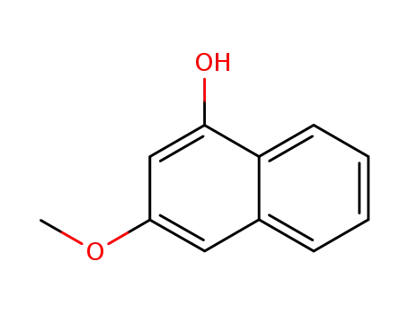 Molecular Structure of 57404-85-0 (1-Hydroxy-3-methoxynaphthalene)