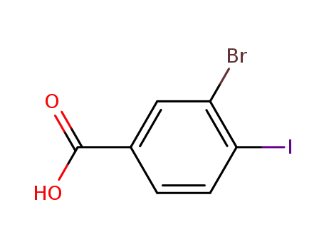 Molecular Structure of 249647-25-4 (3-Bromo-4-iodobenzoic acid)