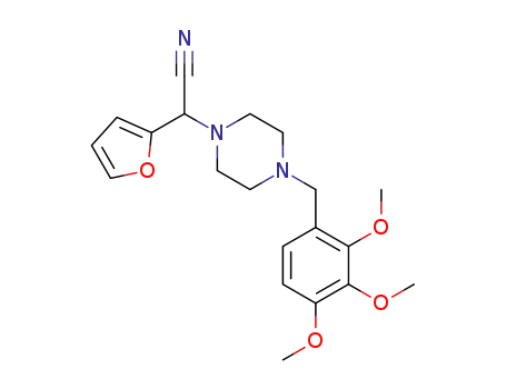 Molecular Structure of 1449498-38-7 (2-(furan-2-yl)-2-(4-(2,3,4-trimethoxybenzyl)piperazin-1-yl)acetonitrile)