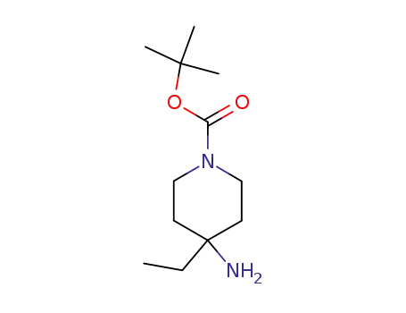 Molecular Structure of 741687-07-0 (4-AMINO-1-N-BUTOXYCARBONYL-4-ETHYL-PIPERIDINE)