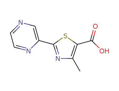 4-Methyl-2-(2-pyrazinyl)-1,3-thiazole-5-carboxylic acid , 97%