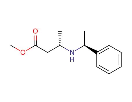 Molecular Structure of 103123-51-9 ((S)-Methyl 3-((S)-1-phenylethylaMino)butanoate)