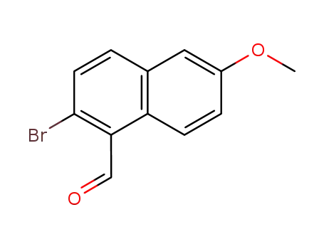 Molecular Structure of 570390-58-8 (1-Naphthalenecarboxaldehyde, 2-bromo-6-methoxy-)