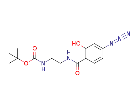 Molecular Structure of 1293988-98-3 ([2-(4-azido-2-hydroxy-benzoylamino)-ethyl]-carbamicacid tert-butyl ester)