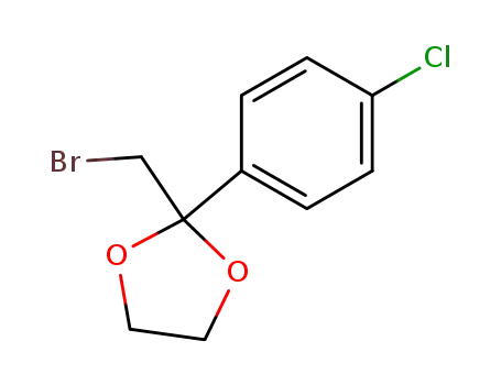Molecular Structure of 3418-24-4 (2-(BROMOMETHYL)-2-(4-CHLOROPHENYL)-1,3-DIOXOLANE)