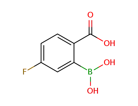Molecular Structure of 874290-62-7 (2-Carboxy-5-fluorobenzeneboronic acid)