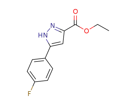 Molecular Structure of 866588-11-6 (3-(4-FLUOROPHENYL)-1H-PYRAZOLE-5-CARBOXYLIC ACID ETHYL ESTER)