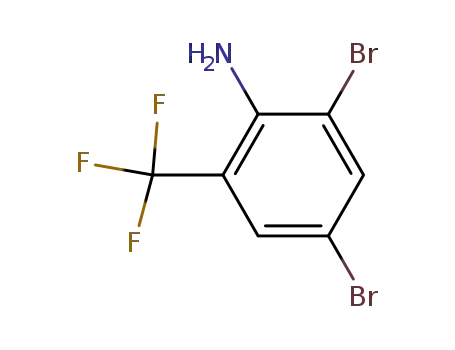 Molecular Structure of 71757-14-7 (2,4-DIBROMO-6-(TRIFLUOROMETHYL)ANILINE)