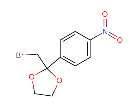Molecular Structure of 3418-28-8 (2-(BROMOMETHYL)-2-(4-NITROPHENYL)-1,3-DIOXOLANE)