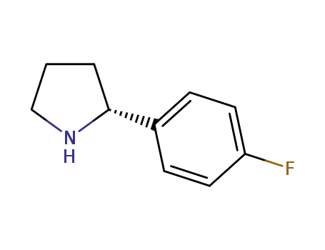 Molecular Structure of 298690-89-8 ((R)-2-(4-Fluorophenyl)pyrrolidine)