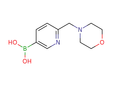 Molecular Structure of 934505-32-5 (6-(4-MORPHOLINYLMETHYL)-3-PYRIDINYL BORONIC ACID)