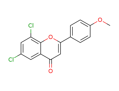Molecular Structure of 80972-96-9 (4H-1-Benzopyran-4-one, 6,8-dichloro-2-(4-methoxyphenyl)-)