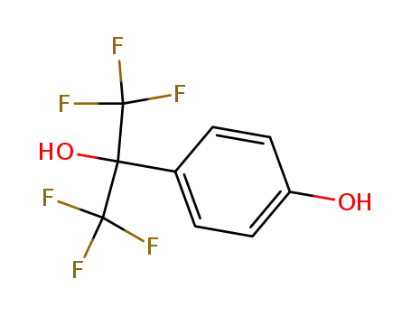 Molecular Structure of 836-79-3 (1,1,1,3,3,3-HEXAFLUORO-2-(4-HYDROXYPHENYL)PROPAN-2-OL)