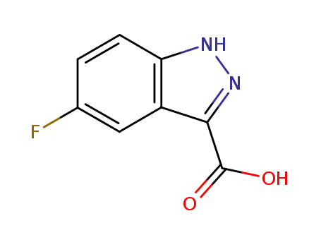 Molecular Structure of 1077-96-9 (5-Fluoro-3-indazolecarboxylic acid)