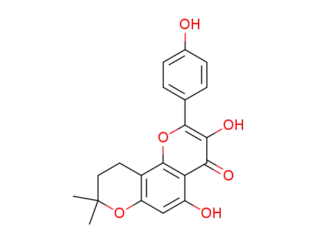 Molecular Structure of 28610-34-6 (6,6-dimethyldihydropyran (2,3:7,8)-5,4'-dihydroxyflavonol)