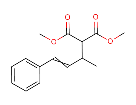 Molecular Structure of 87802-86-6 (Propanedioic acid, (1-methyl-3-phenyl-2-propenyl)-, dimethyl ester)