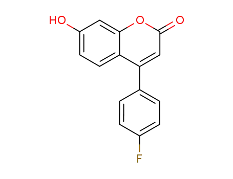 Molecular Structure of 850881-86-6 (2H-1-Benzopyran-2-one, 4-(4-fluorophenyl)-7-hydroxy-)