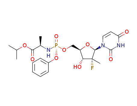 D-Alanine, N-[[P(R),2'R]-2'-deoxy-2'-fluoro-2'-Methyl-P-phenyl-5'-uridylyl]-, 1-Methylethyl ester