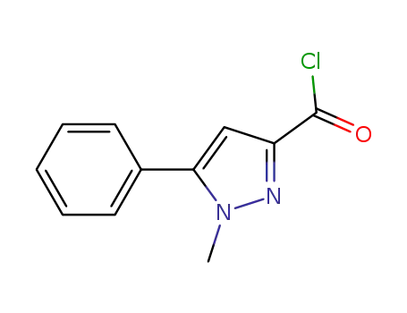 Molecular Structure of 859850-98-9 (1-METHYL-5-PHENYL-1H-PYRAZOLE-3-CARBONYL CHLORIDE)