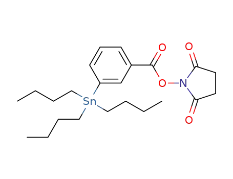 Molecular Structure of 112725-22-1 (N-succinimidyl-3-(tri-n-butylstannyl)benzoate)