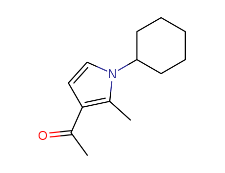 Molecular Structure of 112722-72-2 (Ethanone, 1-(1-cyclohexyl-2-methyl-1H-pyrrol-3-yl)-)