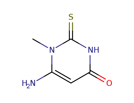 Molecular Structure of 16837-08-4 (6-Amino-1-methyl-2-thio-uracil)