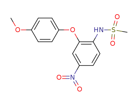 Molecular Structure of 51765-76-5 (Methanesulfonamide, N-[2-(4-methoxyphenoxy)-4-nitrophenyl]-)