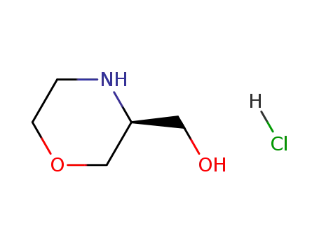 Molecular Structure of 218594-79-7 ((S)-3-Hydroxymethylmorpholine hydrochloride)