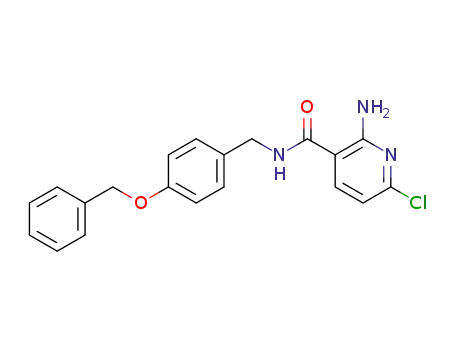 3-Pyridinecarboxamide,
2-amino-6-chloro-N-[[4-(phenylmethoxy)phenyl]methyl]-