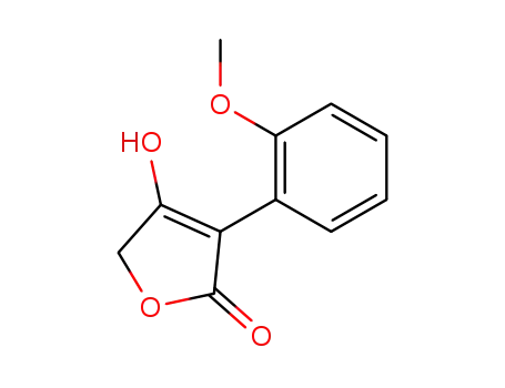 Molecular Structure of 100074-47-3 (4-hydroxy-3-(2-methoxyphenyl)furan-2(5H)-one)