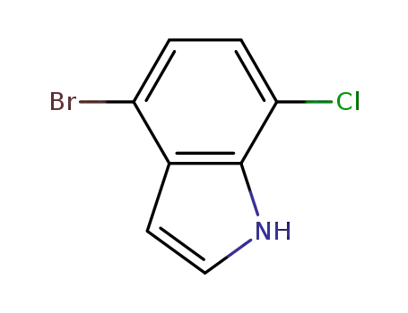 Molecular Structure of 126811-30-1 (4-BROMO-7-CHLORO-1H-INDOLE)