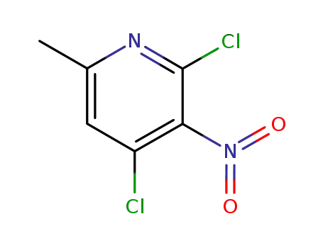 Molecular Structure of 63897-12-1 (2,4-DICHLORO-6-METHYL-3-NITROPYRIDINE)