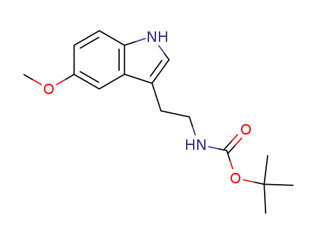 Molecular Structure of 380358-27-0 (3-[2-[(tert-butyloxycarbonyl)amino]
ethyl]-5-methoxy-1H-indole)